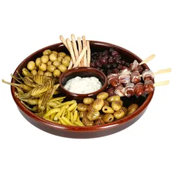 Juego Tapas Schale Ø33,5cm Ton Cazuela groß Dipschälchen Antipasti Fingerfood