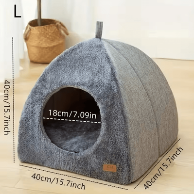 Inspire Curations CozyCave Triangle Cat House Bed l