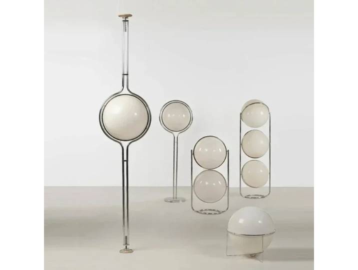 Lampe sur pied LED décorative créative 2026, salon, métal chromé, boule en acrylique blanche, lumières modernes, art, éclairage de bureau, lampe de chevet