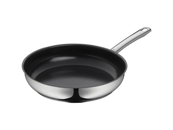 WMF Pfanne Devil, Edelstahlfarben, Metall, rund, backofengeeignet, breiter Schüttrand, ergonomischer Griff, TransTherm®-Allherdboden, PTFE-frei, Kochgeschirr, Pfannen, Bratpfannen
