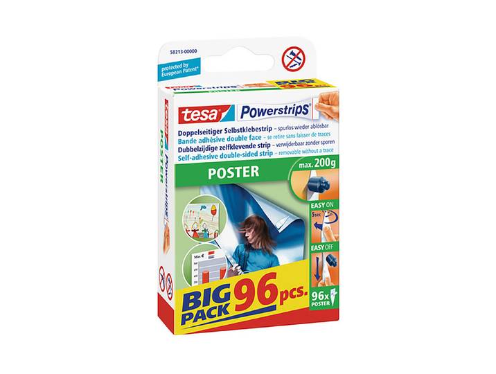 Tesa Powerstrips Poster Doppelseitig Klebend Bis 200 g