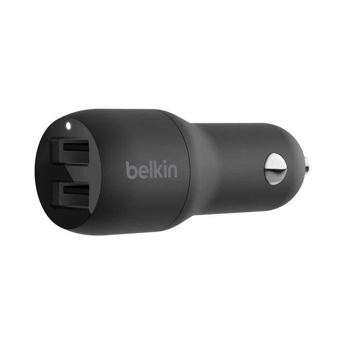 Belkin BoostCharge 24 W 2x USB-A Kfz-Ladegerät, schwarz CCB001BTBK