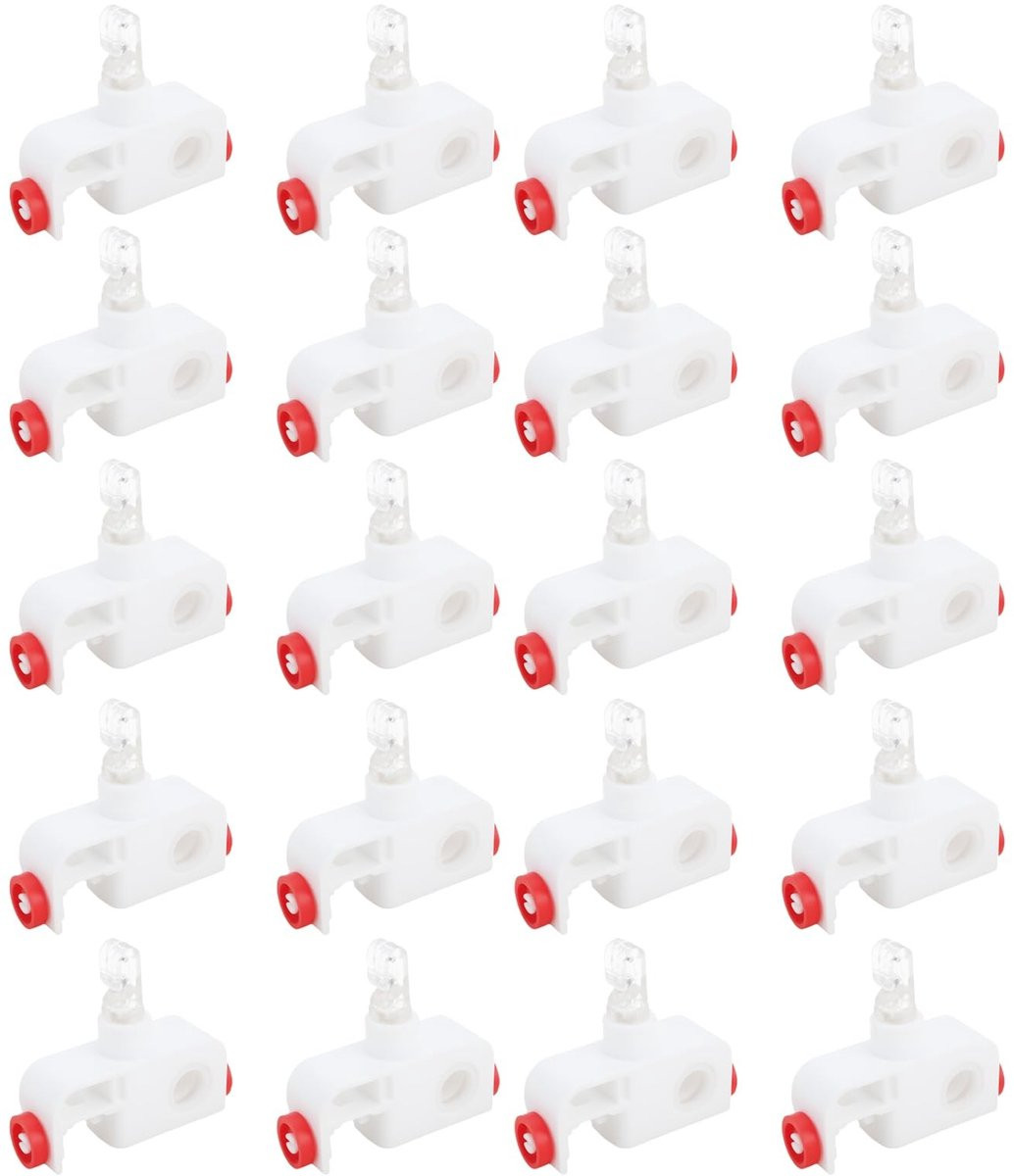 Dailygoods Set van 20 verticale jaloezie dragers voor 5 inch jaloezieën