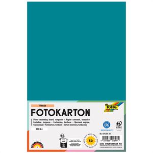 Folia Fotokarton 614/50 38, A4, türkis, 300g/m², 50 Blatt
