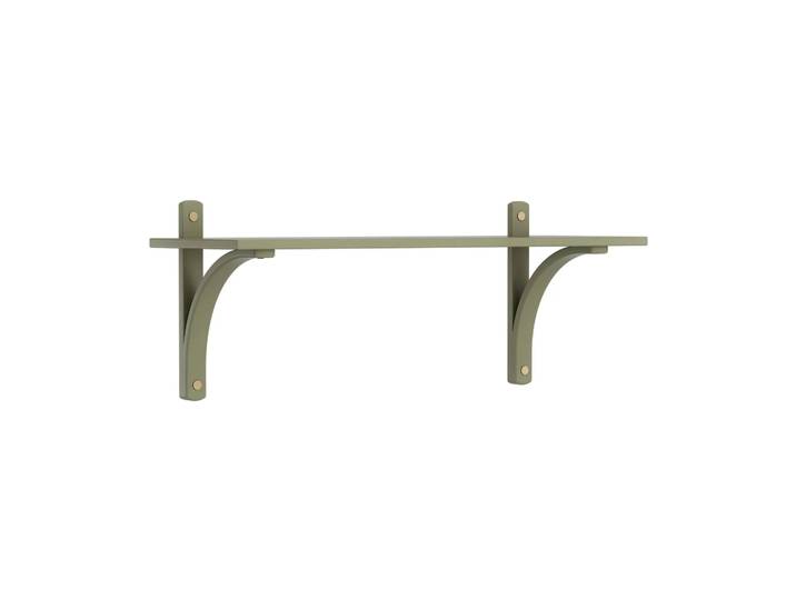 Swedese Étagère Levi à 1 plateau Vert mousse-laiton, 90 cm