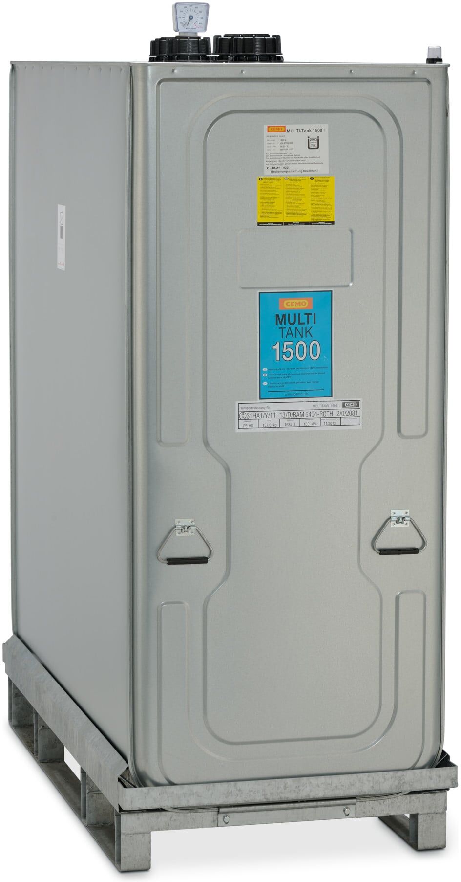 CEMO MULTI-Tank 1500 l, komplett verp. mit hoher Fusspalette (7539)