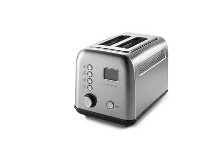 riviera&bar Toaster Automatisch – 2 Scheiben, Extra-Breite Schlitze 4 cm, LCD-Display mit Countdown, 9 Bräunungsstufen, Auftauen, Aufwärmen, Vollkorn- & Süßbrot-Funktion