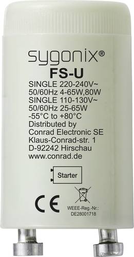 Sygonix Leuchtstoffröhren Starter 230 V/AC 65W (max)