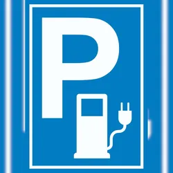 HB-Druck Parkplatz Stromtankstelle Schild Elektrofahrzeug A5 (148x210mm)