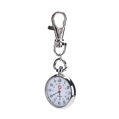 Stainless Steel Pocket Watch Keychain With Quartz Movement Stainless Steel Pocket Watch Keychain With Quartz Movement