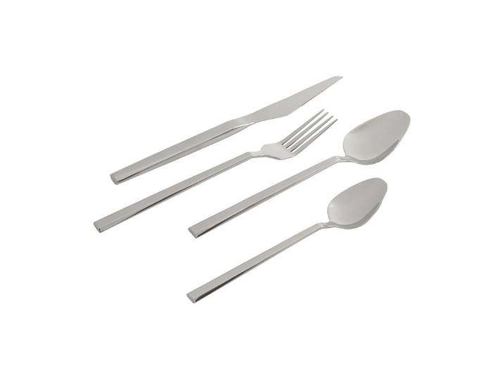 Besteck-Set KARE DESIGN Adella, 16-teilig , silber, 16, Edelstahl, Essbesteck-Sets, Besteck-Set