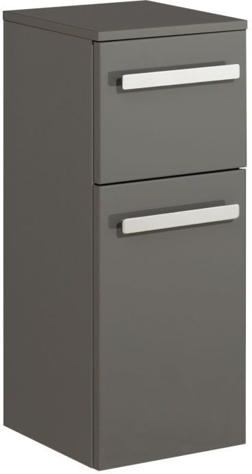 Pelipal Serie 4005 Unterschrank 992.123.040 1-Türig, 30x73x33 cm, Lack Steingrau Hochglanz/Quarzgrau Hochglanz Select, Griff chrom