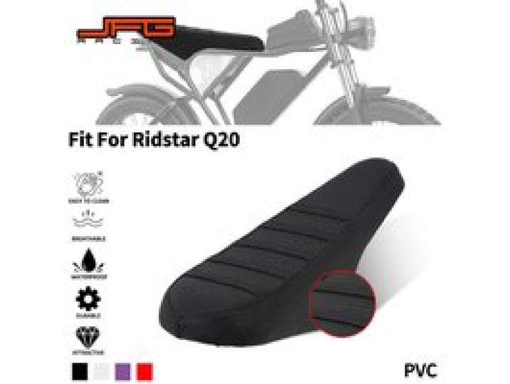 Motorcycle Seat Cover Waterdicht Antislip Deeltjes Ontwerp PVC Voor Ridstar Q20 Elektrische Fiets E-bike Scooter Fietsaccessoires