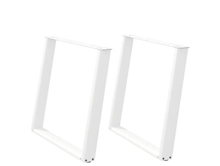 HGDFWRQW 2er Set Esstischbeine U-Form Weiß 100x73 cm Metall Tischkufen Ideale Untergestelle für Esszimmer oder Büro, mit 80 Grad Neigung und Bodenausgleich gegen Kratzer.
