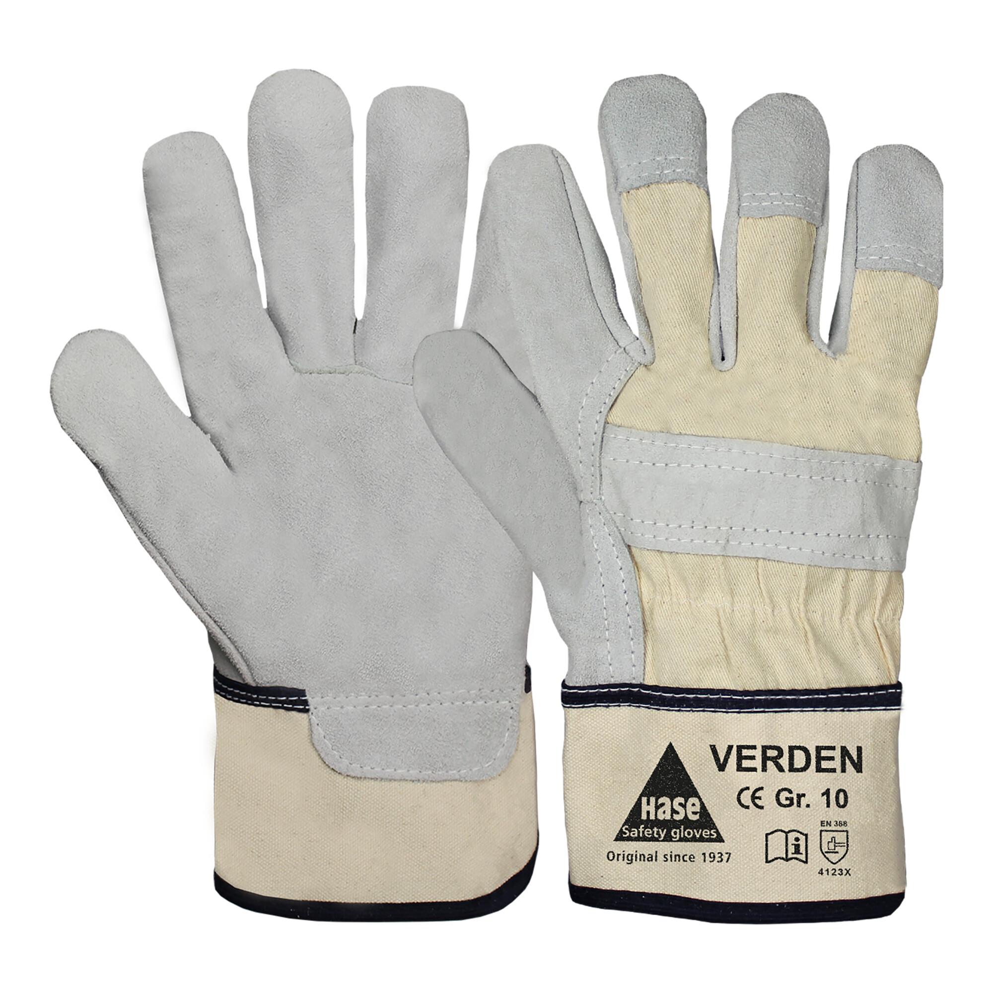 Hase VERDEN, Arbeitshandschuh aus Spaltleder, Größe 9 (211400-9)