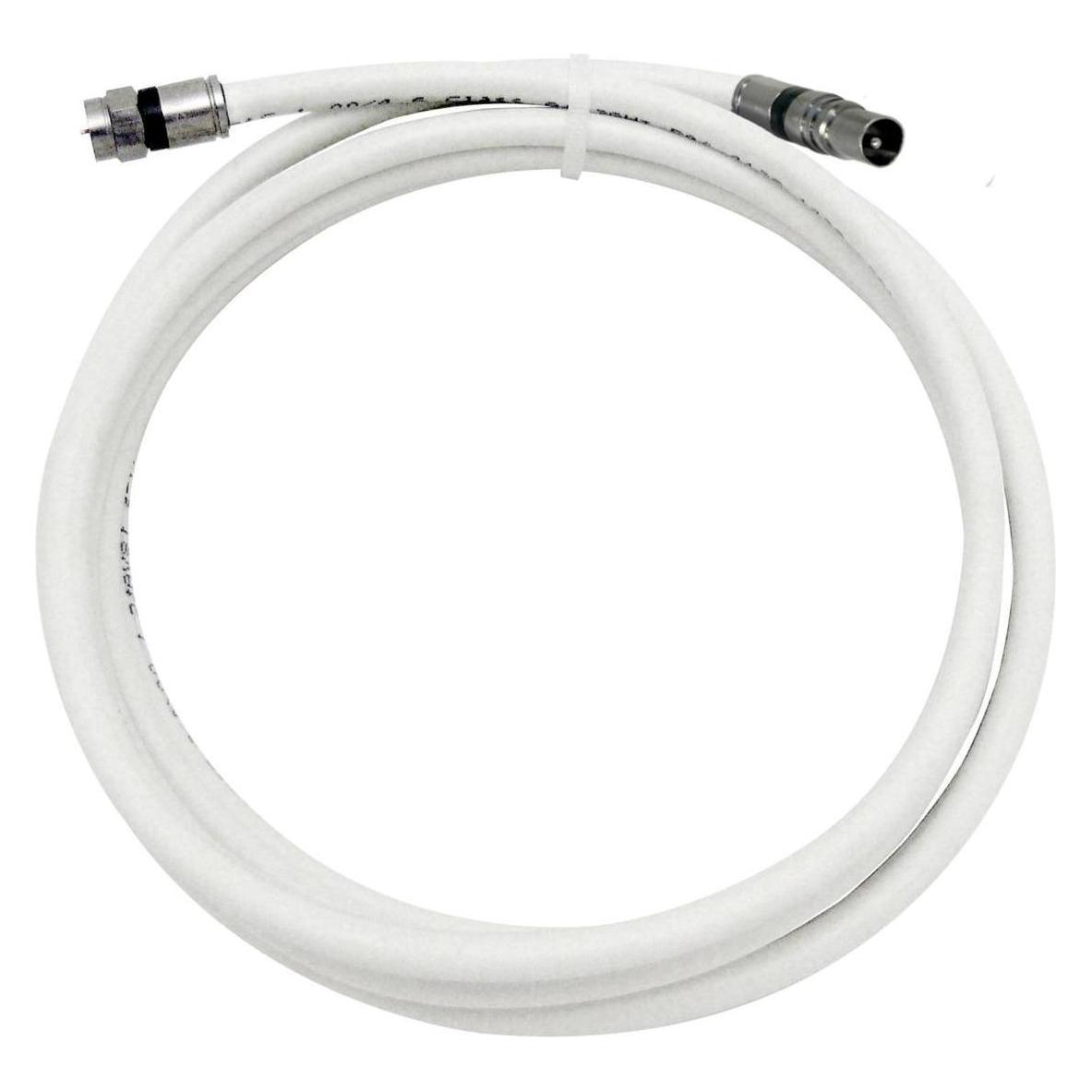 Televes Preisner FS KS 2030 3m Weiss Koaxialkabel (120 dB, Antennenkabel) (FS-KS2030)