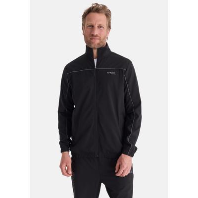 Sweatjacke STOOKER MEN "SIDNEY Sweatjacke Sportjacke", Herren, Gr. L, schwarz, Sweatware, 95% Polyester, 5% Elasthan, regular fit, ohne Ausschnitt, Sweatjacken Sweatjacke, Sportjacke Stehkragen Regular Fit für Herren