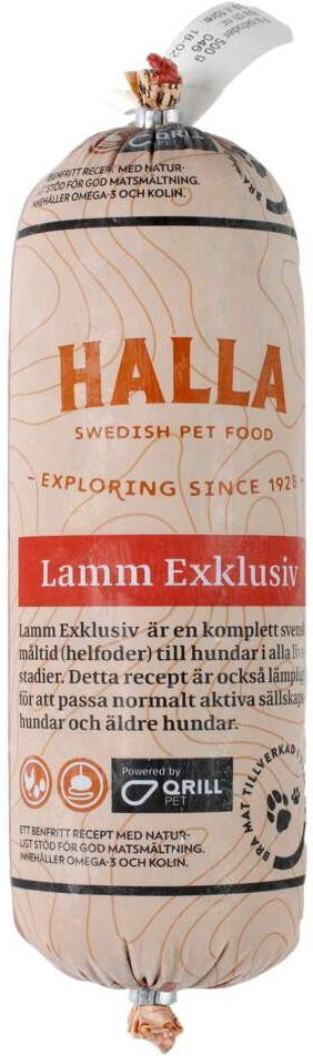Halla Pet Food Halla Färskfoder Lamm Exklusiv 500 G