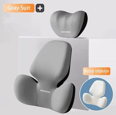 Inspire Essentials Universal Car Lumbar Support And Neck Pillow Set 3
