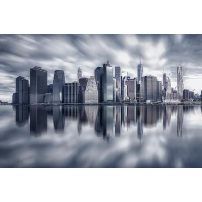 Fototapete PAPERMOON "Photo-Art MICHAEL ZHENG, MANHATTANREFLEXION", bunt, B:4,5m L:2,8m, Vlies, Tapeten