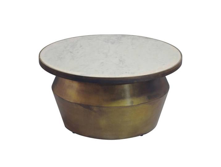 Livetastic Couchtisch, Goldfarben, Metall, rund, rund, 60x31x60 cm, einfacher Aufbau, Wohnzimmer, Wohnzimmertische, Couchtische, Couchtische rund