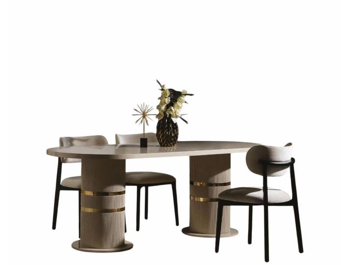 Xlmoebel Essgruppe Modernes Esszimmer Set mit stilvollem Esstisch und bequemen Stühlen, (Essgruppe, 5-tlg., 5tlg. Esszimmer Set (Esstisch+4xStuhl), Hergestellt in Europa