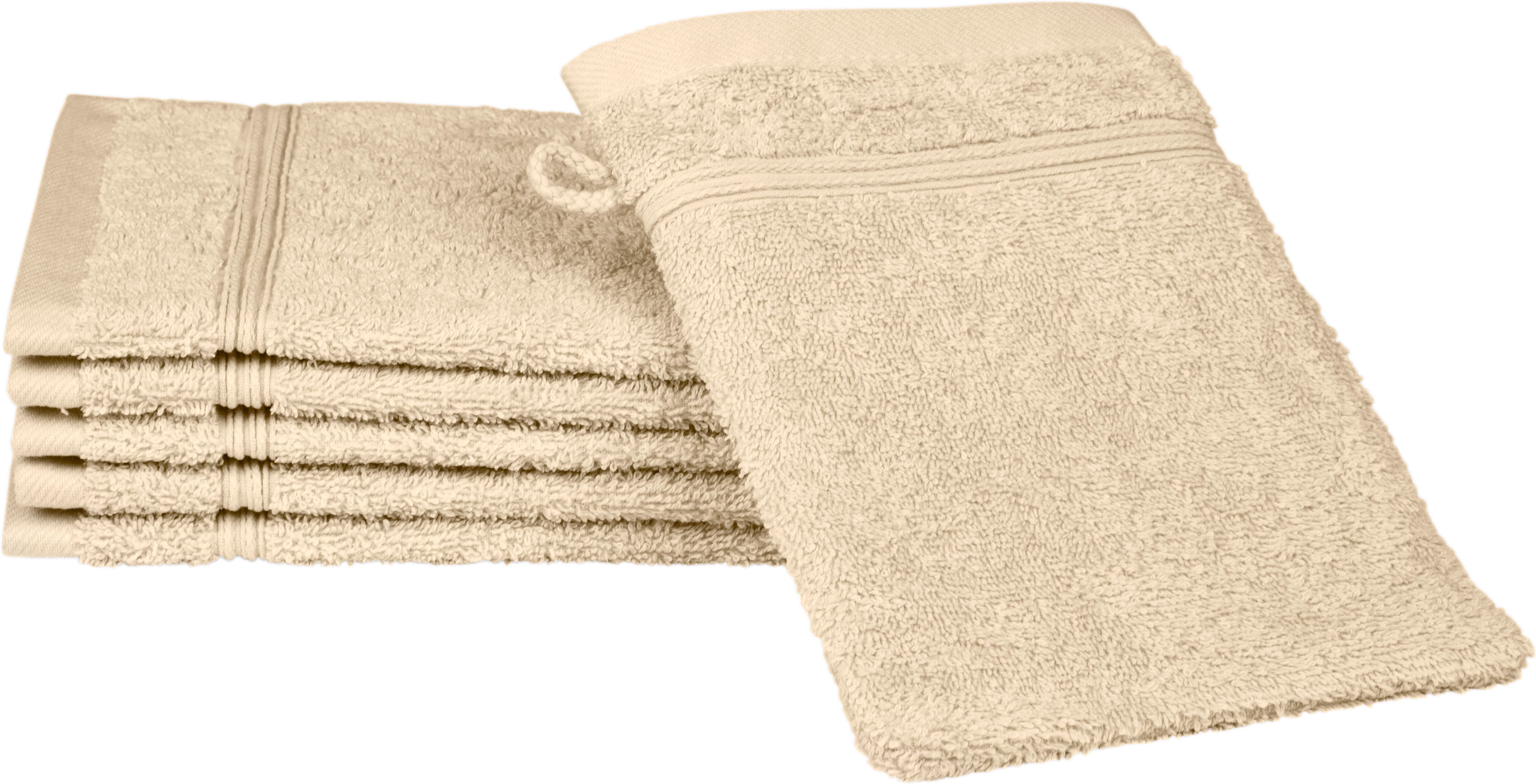 Waschhandschuh ROSS "Rubin", beige (natur), B:16cm L:22cm, Baumwolle, Waschlappen, 100% Baumwolle
