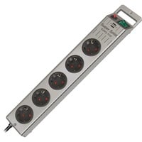 Super-Solid Steckdosenleiste 5-fach silber, 2,50 Meter