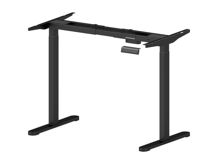 Homcom Höhenverstellbarer-Schreibtischgestell Stahl Schwarz, Metall, 60x119x100 cm, Esszimmer, Esstische