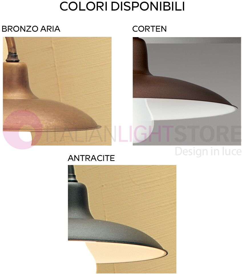 Era Plafoniera A Soffitto Piatto D.21 Lampada Rustica Da Esterno Giardino