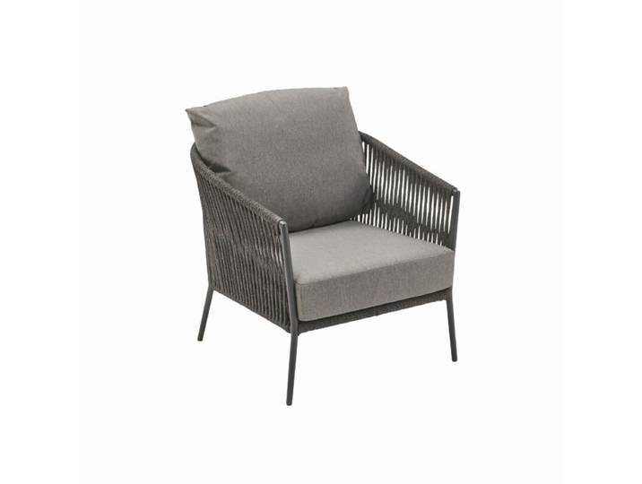 CASA DOMA Falcone Loungesessel - Rope anthrazit Modern Country, Organic Modern