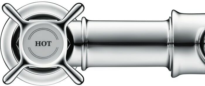 Hansgrohe Axor Montreux 2-Griff-Waschtisch-Brücken-Armatur 16510000 Ausladung 175mm, Zugstangen-Ablaufgarnitur, chrom