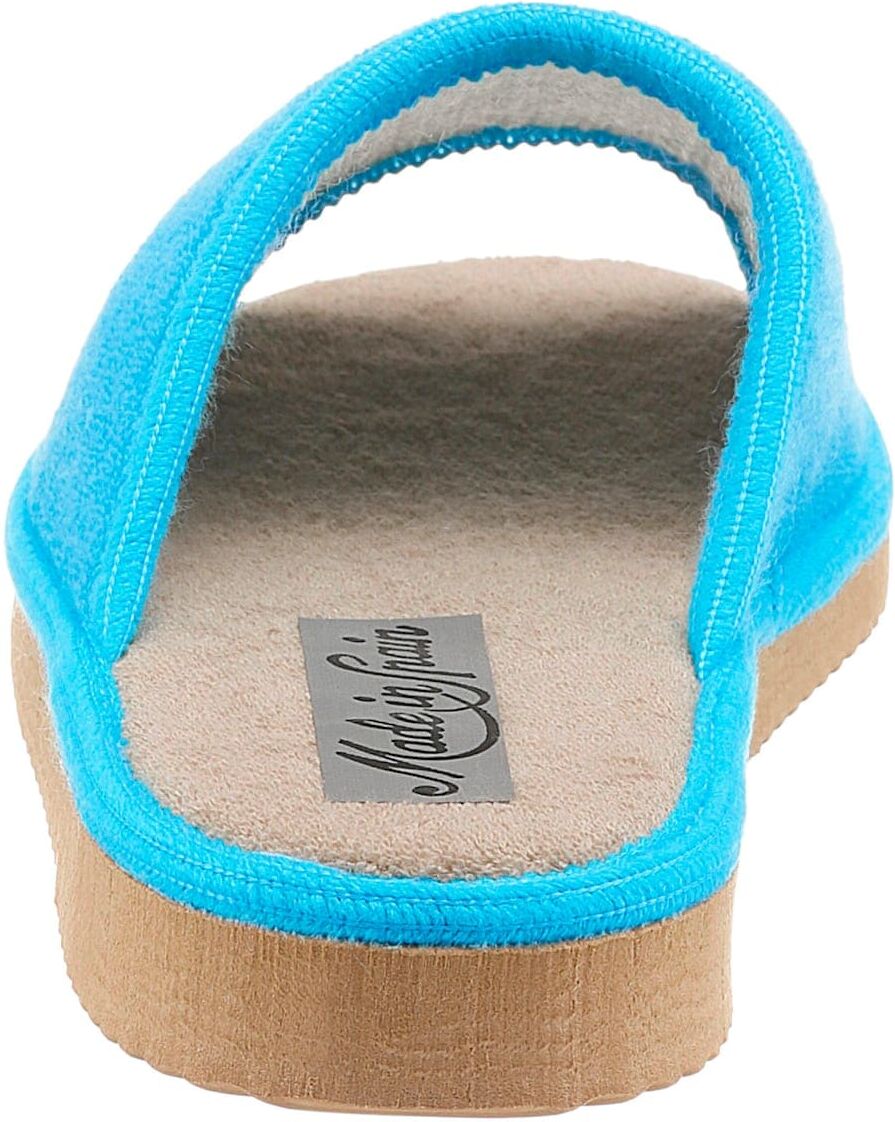 Pantoffel CLASSIC, Damen, Gr. 37, blau (türkis), Textil, Schuhe Pantoffel türkis 37