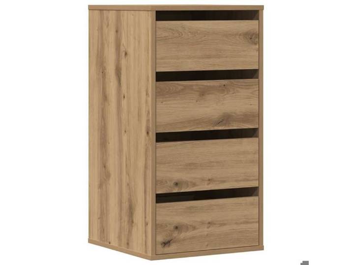 YUN@Armoire latérale - MODERNE - Commode d'angle Salon/chambre - chêne artisanal 40x41x76 cm - bois d'ingénierie @6706@