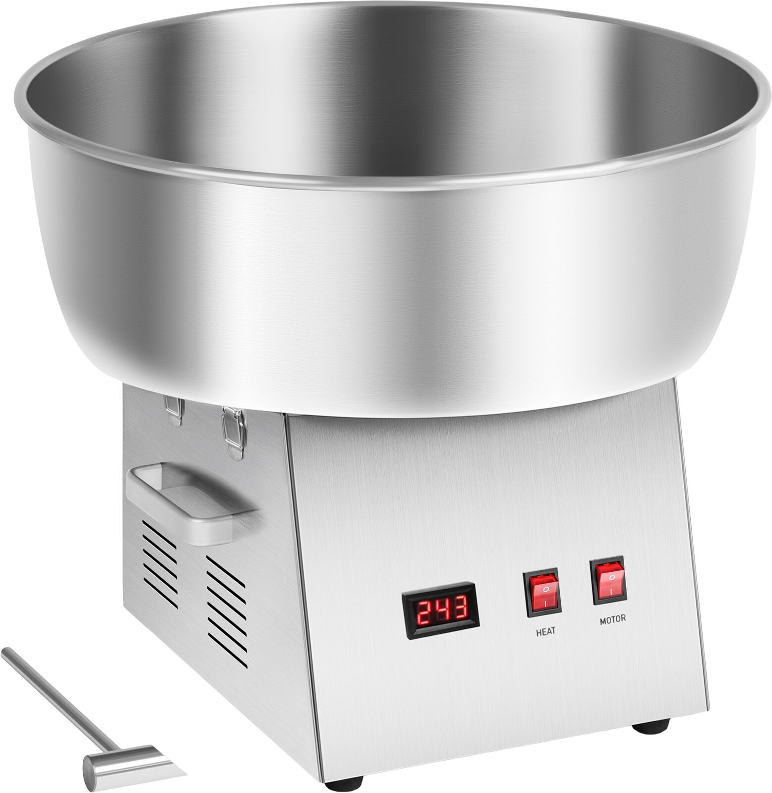 Royal Catering Candyfloss-maskine - 52 cm - rustfrit stål - vibrationsdæmpet RCZK-1030-W