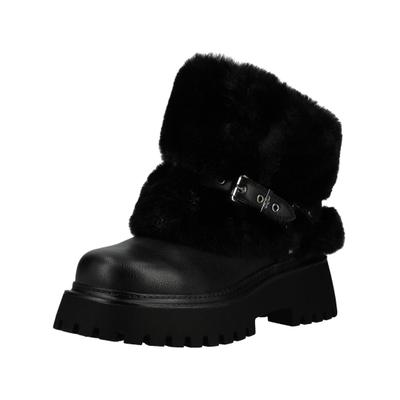 Stiefelette BUFFALO "Buffalo Stiefelette Lederimitat/Textil", Damen, Gr. 40, schwarz, Lederimitat, Textil, Schuhe Stiefelette