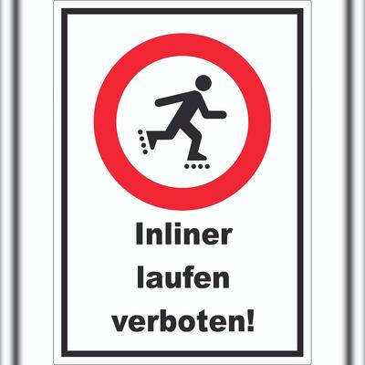 HB-Druck Inliner laufen verboten Aufkleber A2 (420x594mm)