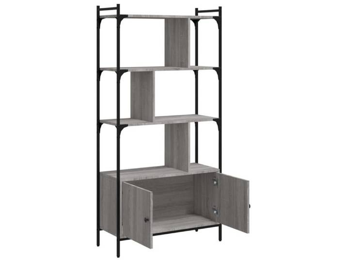 MEUBLE DE SEJOUR Gris - MODE Bibliothèque salon - avec portes sonoma gris 76 5x30x154 5 cm Nettoyer facile_09_4295
