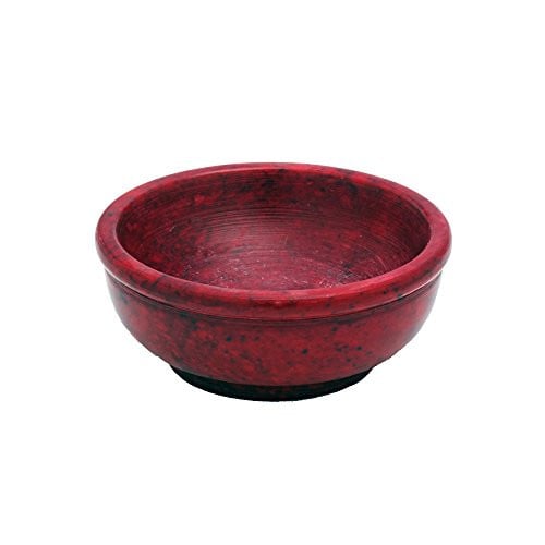 NKlaus Wierookbrander Rode Speksteen Diameter: 7,5 cm