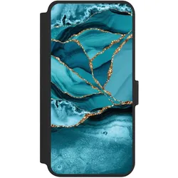 Nivocase Klapphülle für Samsung Galaxy S25+ Handyhülle aus Kunst Leder NIVOflip schwarz Edelstein Glitzer (Samsung Galaxy S25+), Smartphone Hülle, Schwarz
