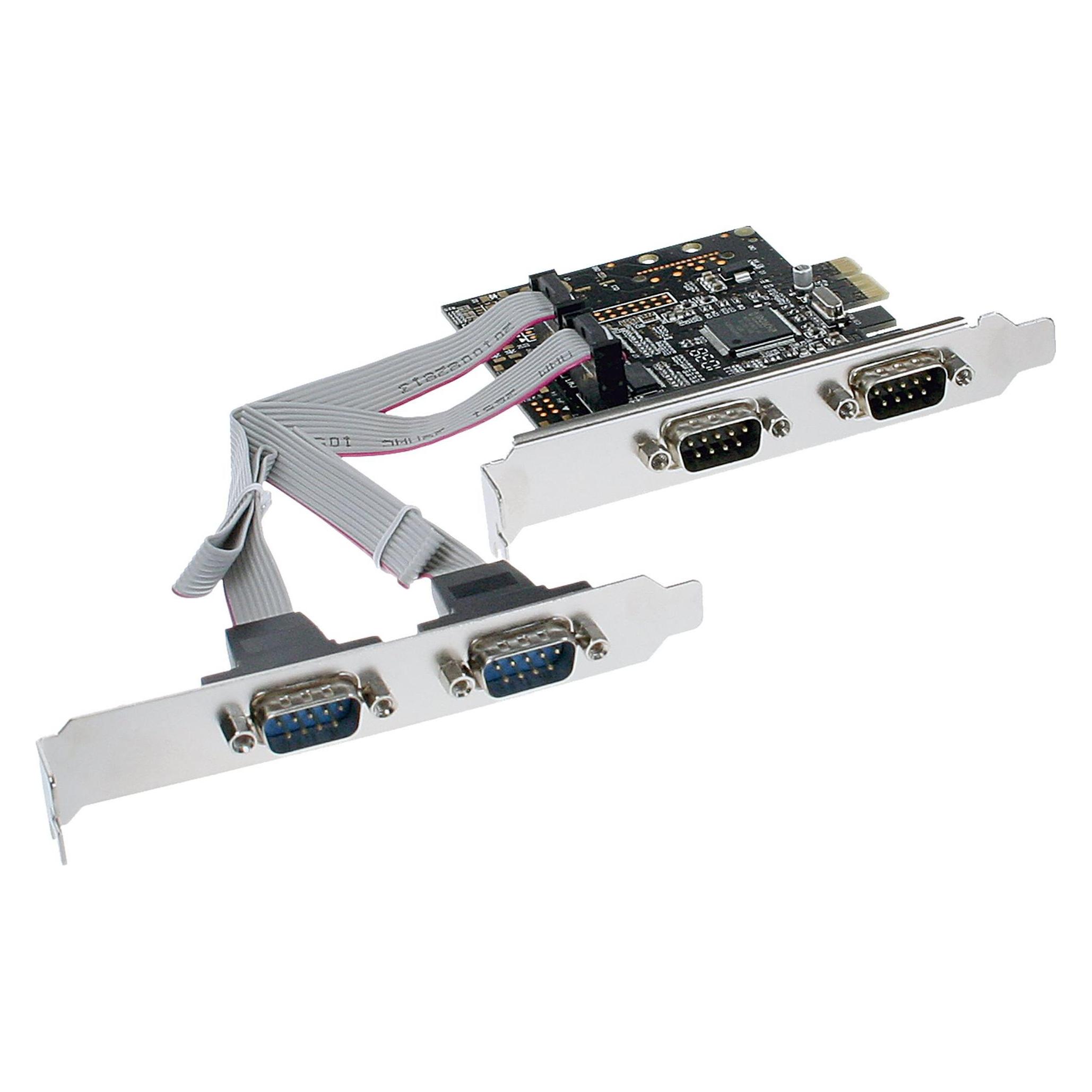 InLine Schnittstellenkarte 4x Seriell 9-pol PCIe PCI-Express (76623C)