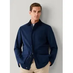 Hackett London für Herren. HM4000199 Mantel mit 2 Taschen marineblau (S), Lässig, Polyester