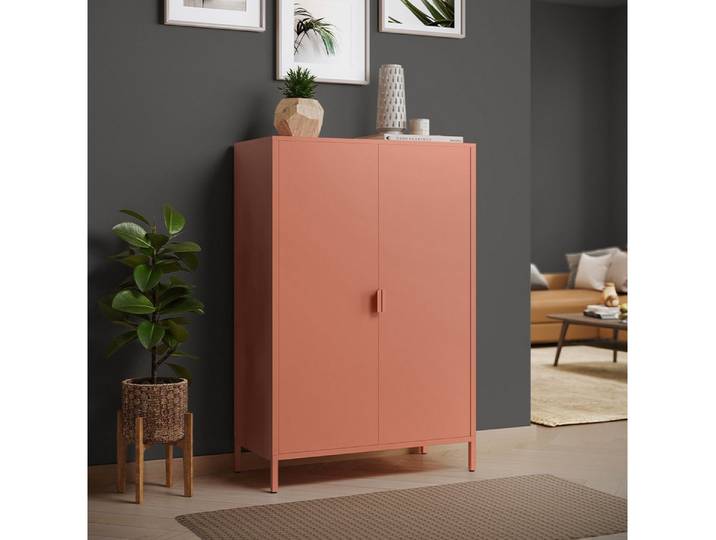 skølm Kommode Ituri aus Metall (Terrakotta), Highboard mit 2 Einlegeböden, höhenverstellbare Füße