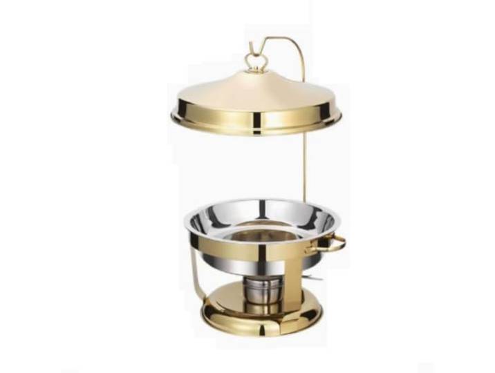 Buffet-Chafing-Dish-Set aus Edelstahl Buffetherd Goldfarbene Chafing Dishes und Wärmer aus Edelstahl mit Deckel(9l)