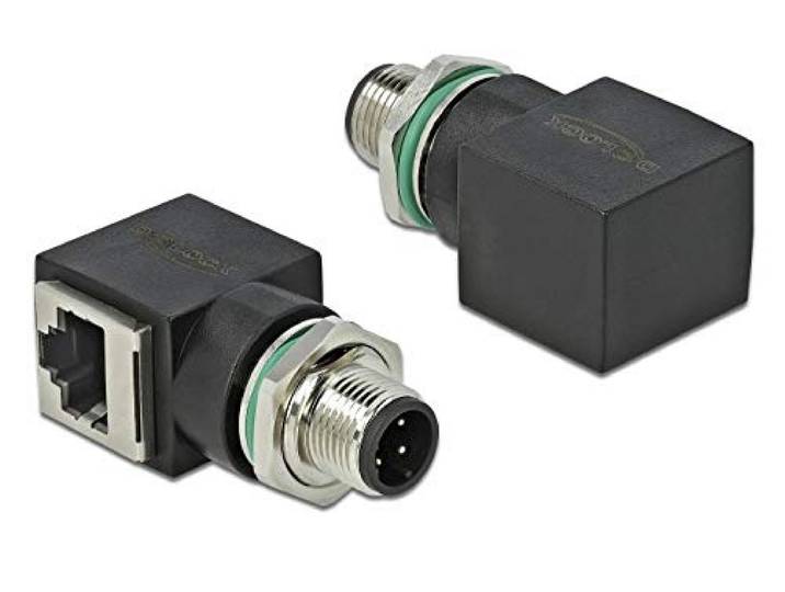 DELOCK ADAPTADOR M12 4-pins MACHO A RJ45 HEMBRA