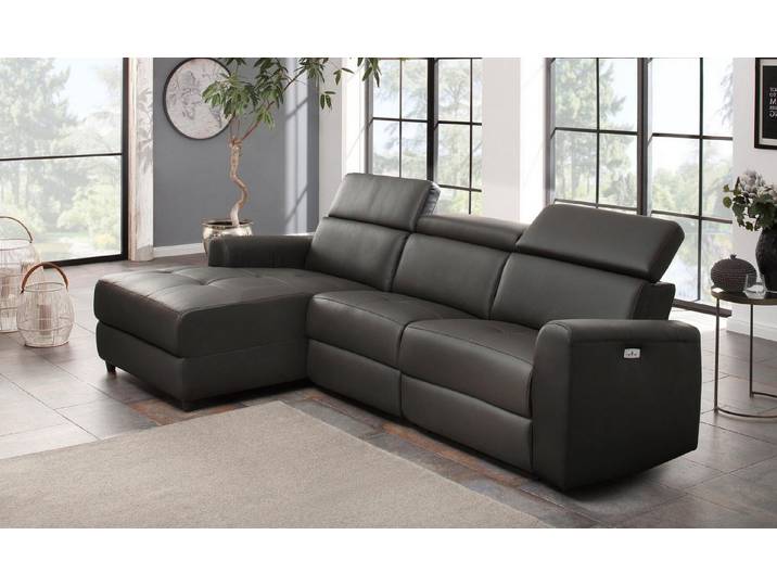 loft24 3-Sitzer Carla - Sofa Couch Polstermöbel, Couch, Sofa, Lederoptik, Relaxfunktion, 275 cm breit, Recamiere