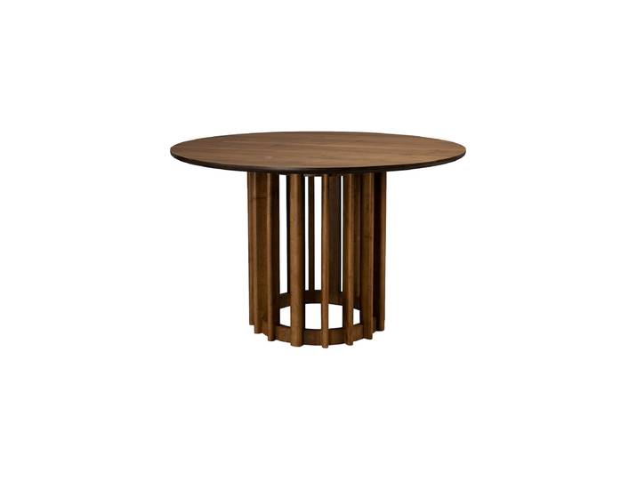 Massiver, runder Design Esstisch „Barlet“ Ø 120 cm Eiche Nussbaum Dutchbone
