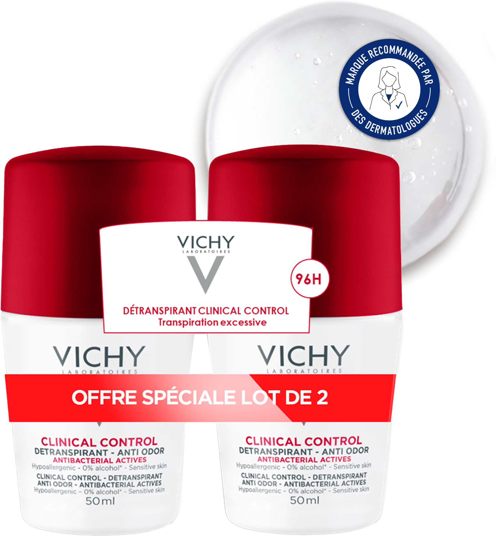 Vichy Détranspirant anti-odeur 96h Déodorants