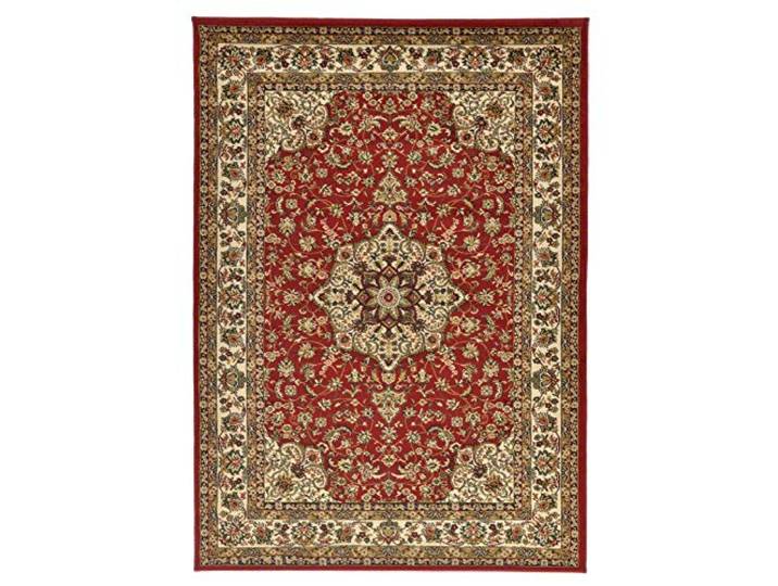 Hamadan Teppich aus 100% Polypropylen maschinell gewebt Größe: 240 x 240 cm Farbe: Rot THEKO
