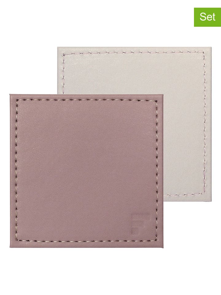 FREEFORM 4er-Set: Untersetzer in Altrosa/ Creme - (L)10 x (B)10 cm - onesize